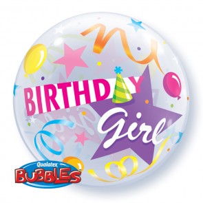 'Birthday Girl' Bubble Balloon