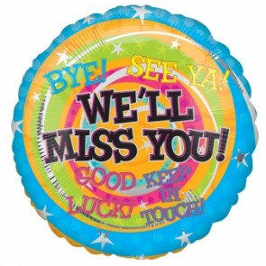 We'll Miss You Message Foil Balloon