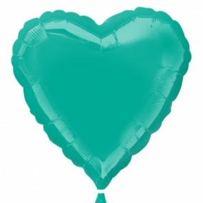 Teal Heart Foil Balloon