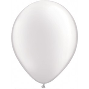 25 Pearl White Latex Balloons 