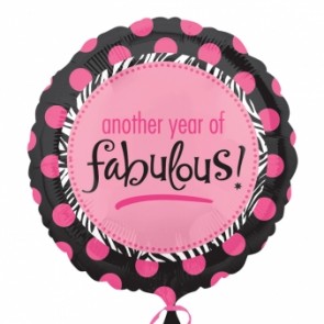 'Another Year Of Fabulous' Birthday Foil