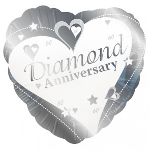 Diamond Wedding Anniversary Foil Balloon