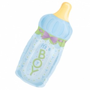 Baby Bottle Boy SuperShape Foil Balloon