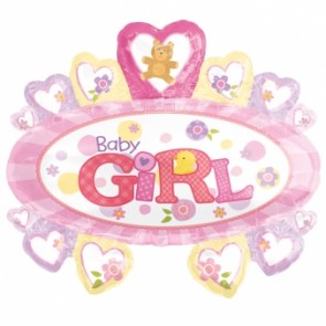 Baby Girl Marquee SuperShape Foil Balloon