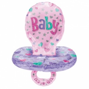 Baby Girl Pacifier Supershape Foil Balloon