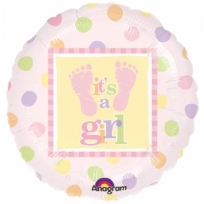  Baby Girl Steps Foil Balloon 