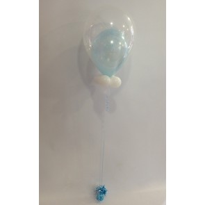 Blue Holy Communion Double Bubble with White Collar 