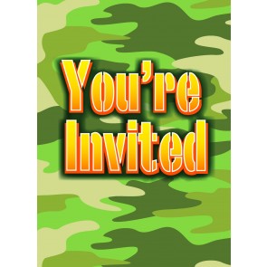 Camouflage Invitations
