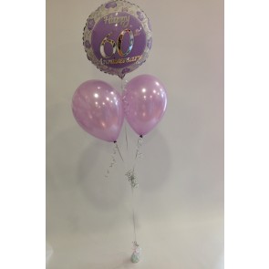 Diamond Anniversary Balloon Bunch