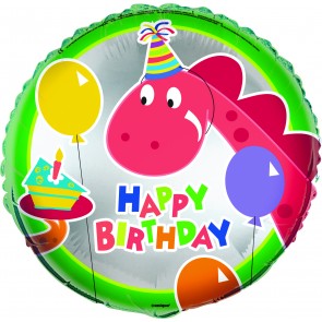 Dino Birthday Foil Balloon