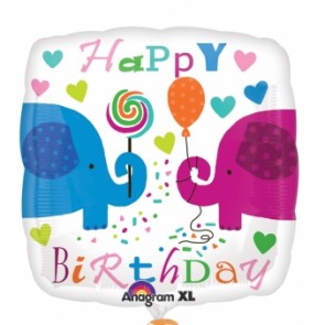 Elephants and Lollipops Birthday Foil
