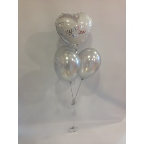 Engagement Wishes Silver Balloon Bundle 