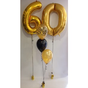 AGE 60 GOLD & LEOPARD PRINT CLASSIC BALLOON PACKAGE