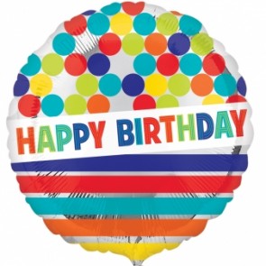 Dots and Stripes 'Happy Birthday' Foil