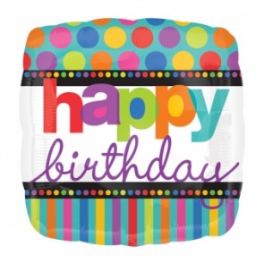 'Happy Birthday' Dots Foil