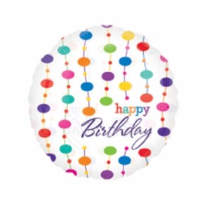 'Happy Birthday' Fun Circles Foil