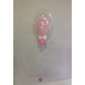 Pink Pony Christening Double Bubble with Double Collar