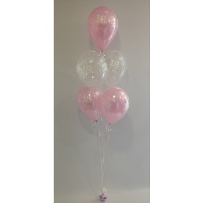 Age 18 Pale Pink and Clear 5 Latex Bouquet