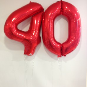 Large Red 40 Numbers 