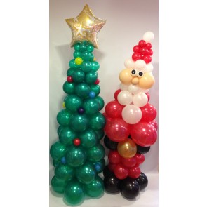 Christmas Tree and Santa Balloon Package