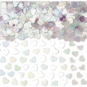 Iridescent Sparkle Hearts Metallic Confetti