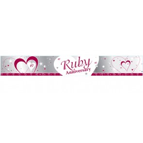 Ruby Wedding Anniversary Banner