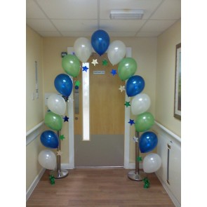 Entrance way Balloon Arch with Hanging Stars