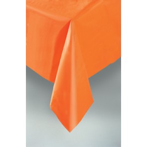 Orange Plastic Tablecover 