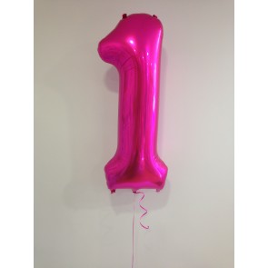 Pink Number One Foil Balloon