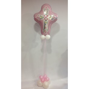 Pink and White Cross Statement Piece 