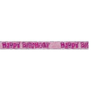 Pink Glitz Happy Birthday Banners 