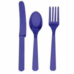 Purple Plastic Cutlery