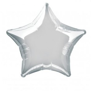 Silver Star Foil Balloon 