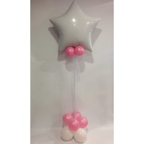 A White & Pink Large Star Statement Piece